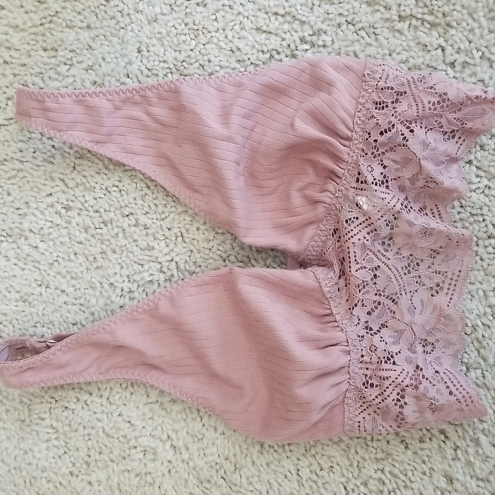 NEW free people Teegan bralette strawberry nude XS